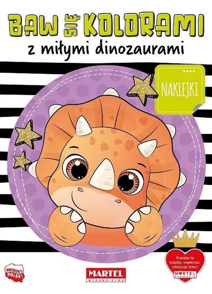 Książka do kolorowania z dinozaurami dla dzieci Katarzyna Salamon
