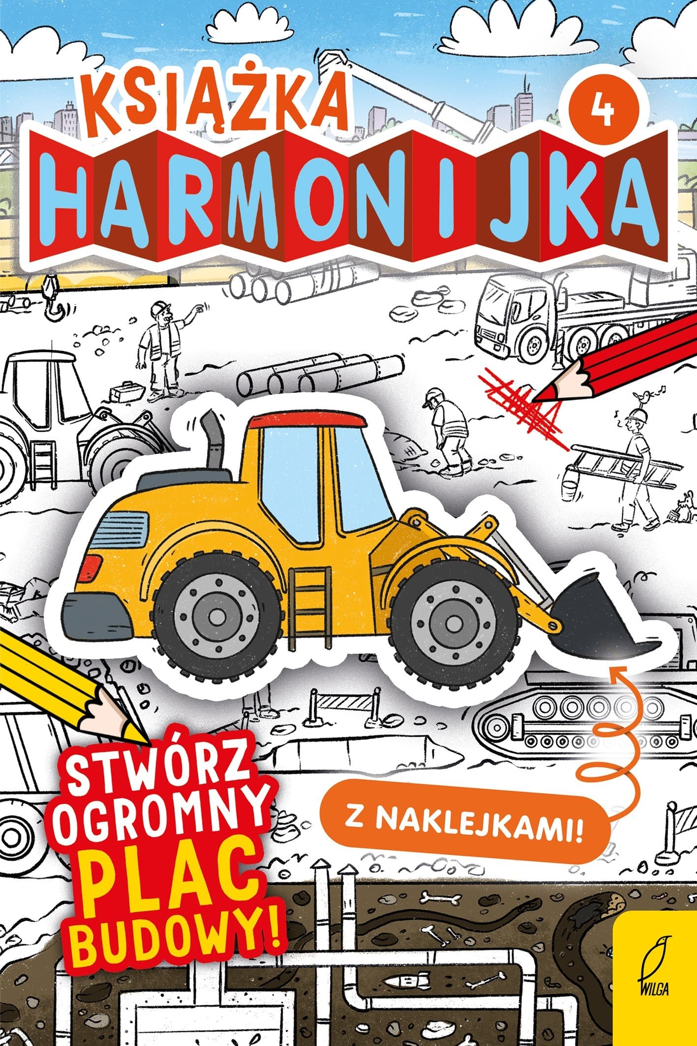Książka Harmonijka Stwórz plac budowy część 4 dla dzieci