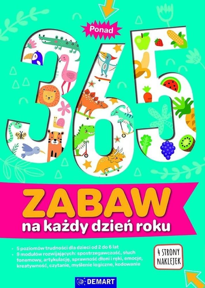 Książka Ponad 365 zabaw na każdy dzień roku. Książka z zadaniami