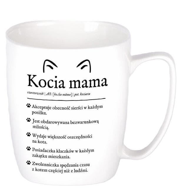 Kubek ceramiczny dla psiej mamy biały