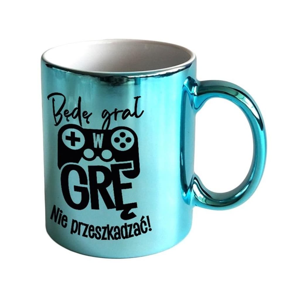 Kubek ceramiczny z napisem Będę grał w grę 300 ml