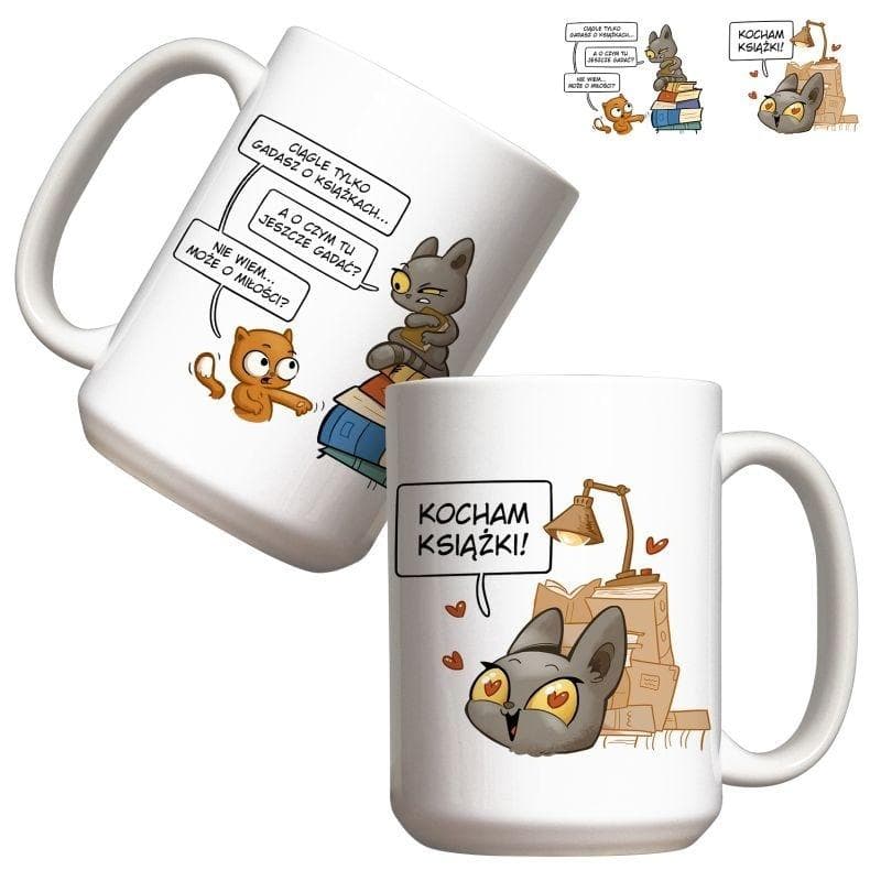 Kubek ceramiczny Kocham Książki 440 ml