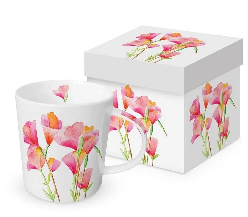 Kubek porcelanowy Azalie 350 ml z Pudełkiem