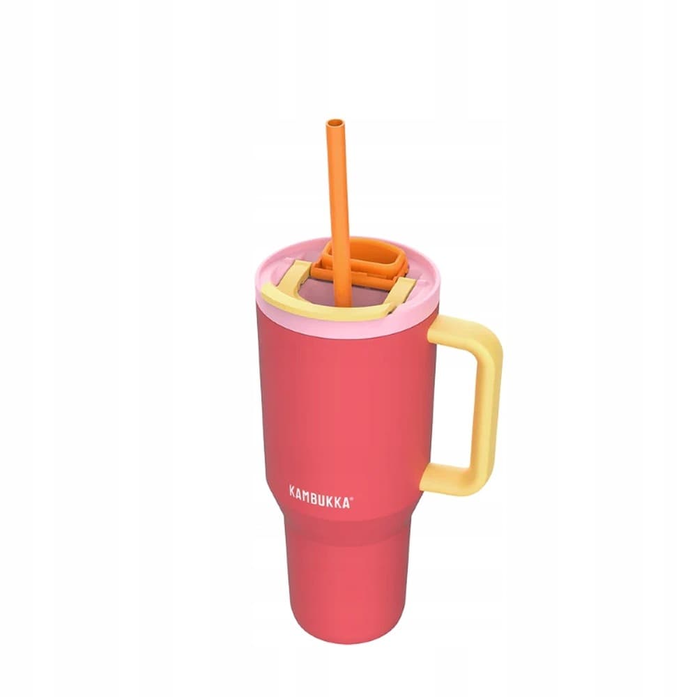 Kubek termiczny Kambukka Rio Tumbler 950ml Pink Papaya ze słomką