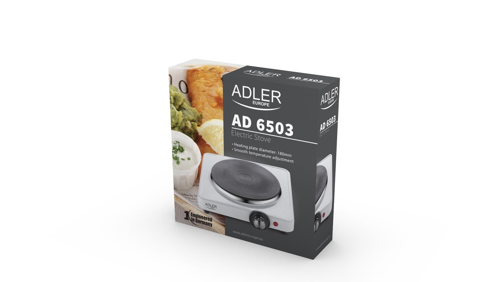 Kuchenka elektryczna Adler z jednym polem grzejnym o mocy 1500W