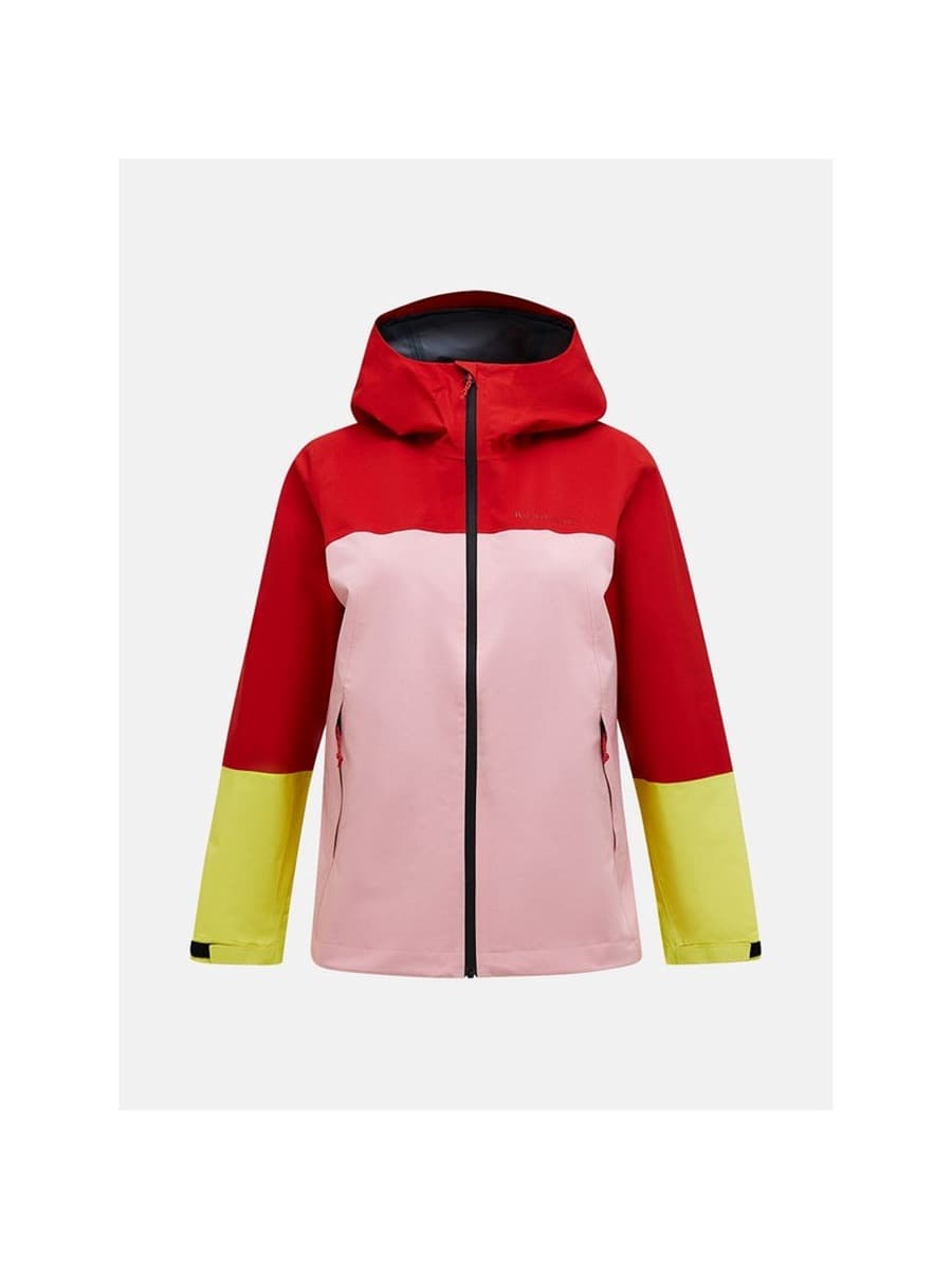 Kurtka damska PEAK PERFORMANCE W Trail Hipe 2.5L Shell Jacket czerwona - Rozmiar M