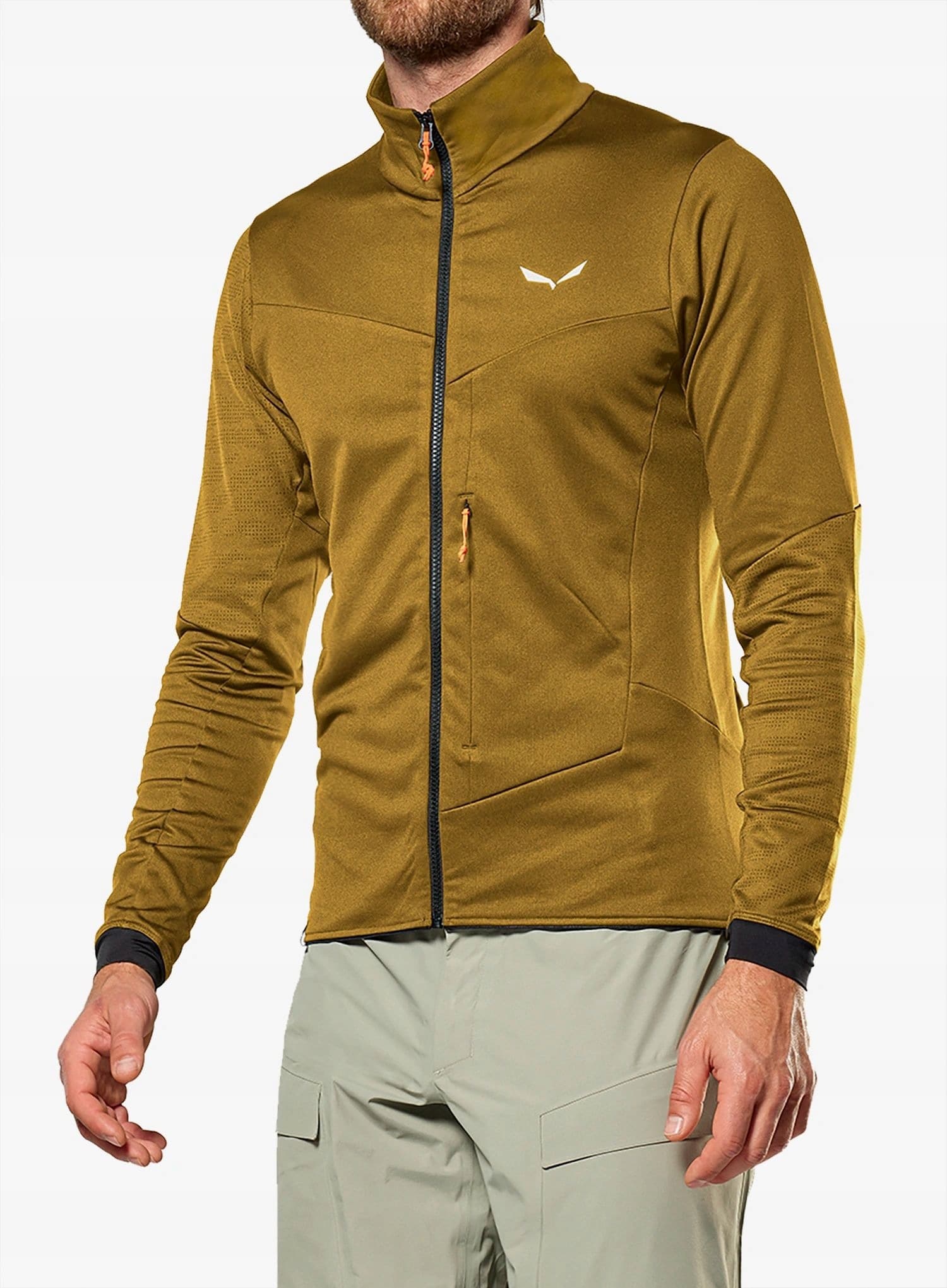 Kurtka polarowa Salewa Sella Crevasse Jacket - golden brown, rozmiar M
