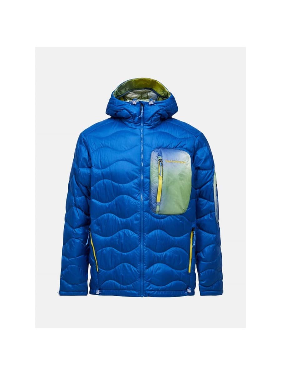 Kurtka puchowa męska PEAK PERFORMANCE M Helium Aop Utility Down Hood niebieska - Rozmiar M