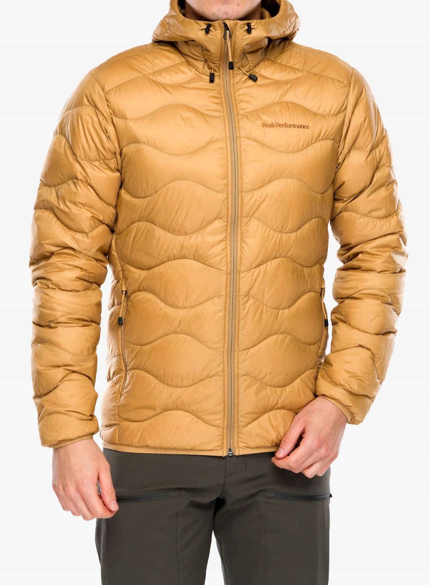 Kurtka puchowa Peak Performance Helium Down Hood Jacket - terrain tan, rozmiar M