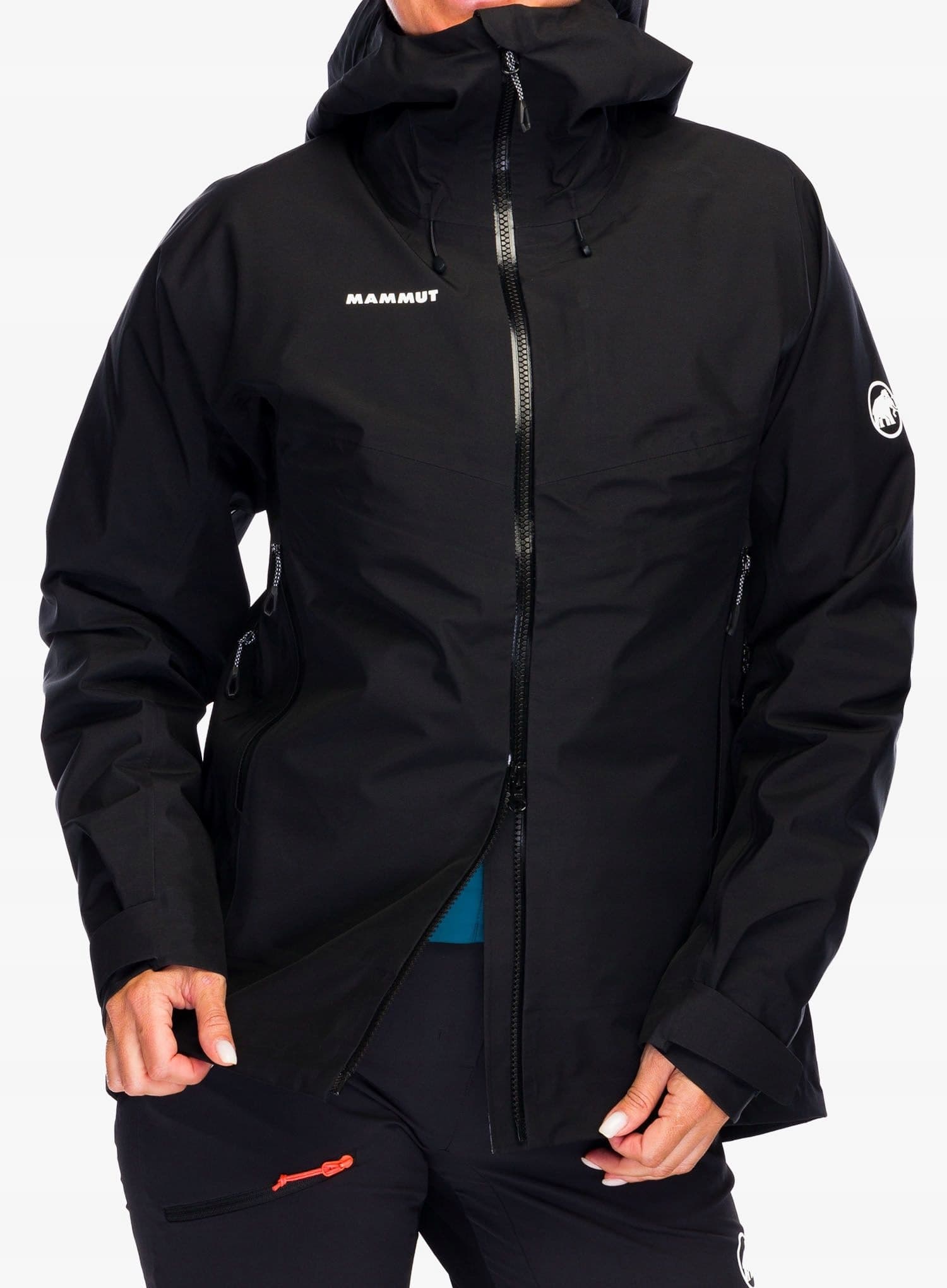 Kurtka z membraną damska Mammut Crater Light HS Hooded Jacket - black, rozmiar XS