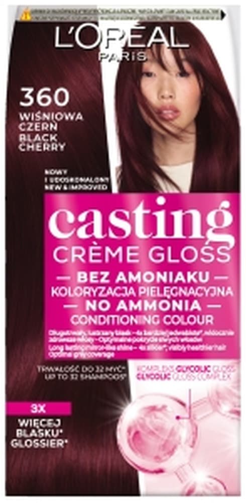L'Oreal Casting Creme Gloss 360 Wiśniowa Czerń Farba do Włosów