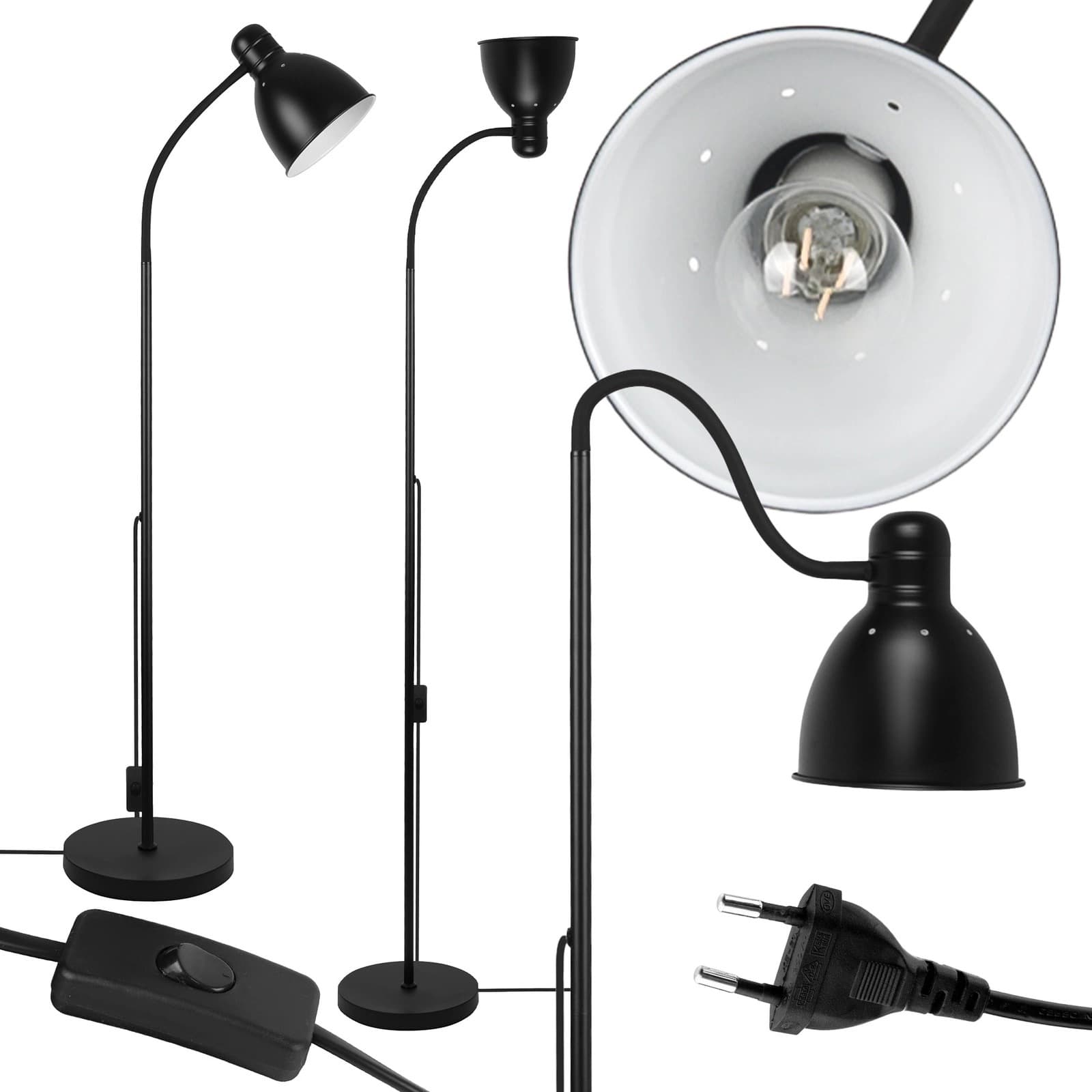 Lampa podłogowa FLOOD LIGHT AROUND E27 CZARNA