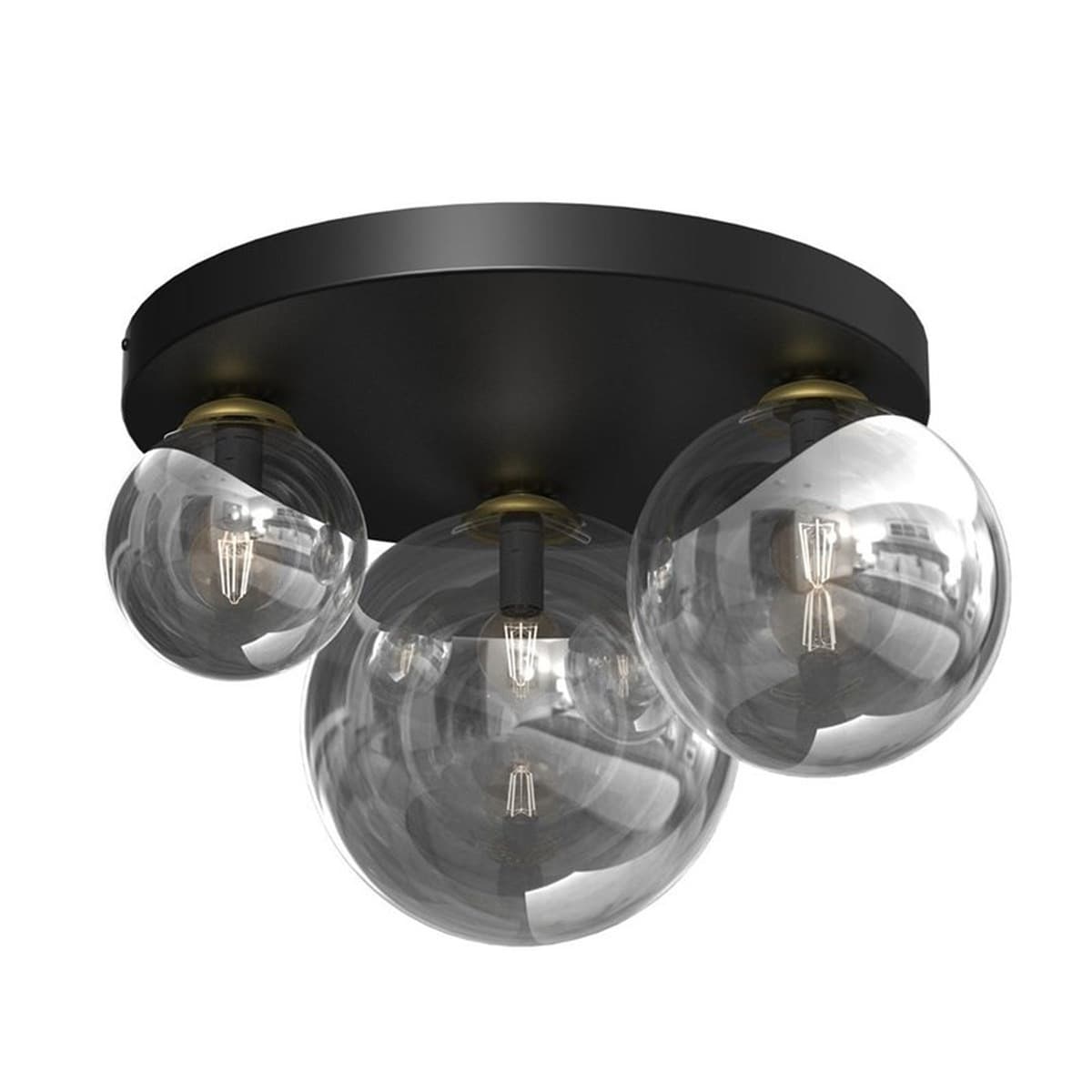 Lampa sufitowa CEILING LIGHT BURSA 3XE14/E27 BLACK/GOLD