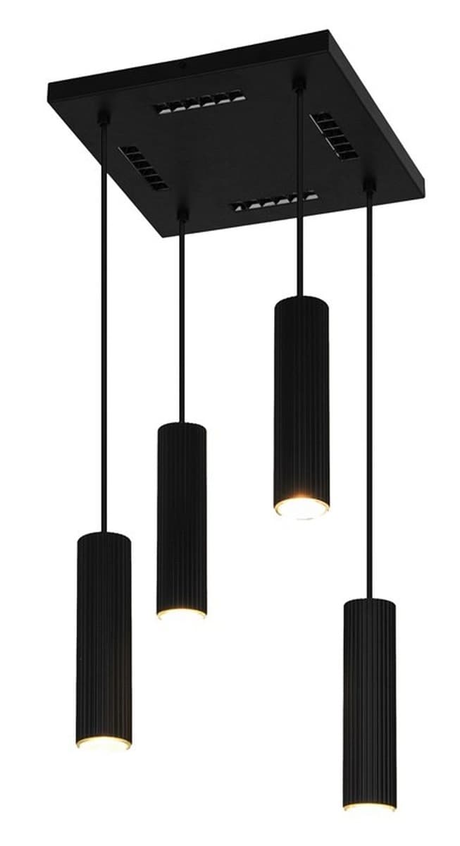Lampa wisząca ICEL 4xGU10 czarna matowa