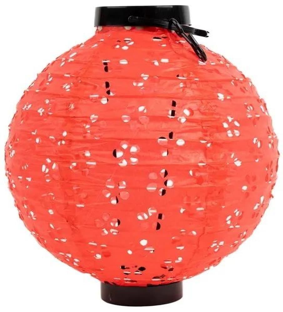 Lampion okrągły papierowy z żarówką LED 20 cm