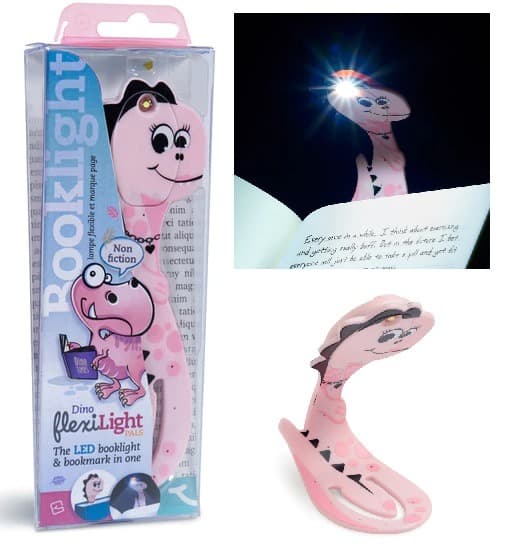 Flexilight Pals Dinozaur Różowa - Lampka do czytania