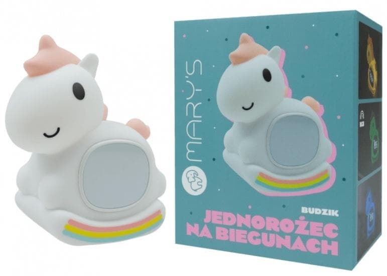 Lampka nocna Jednorożec na Biegunach z Budzikiem