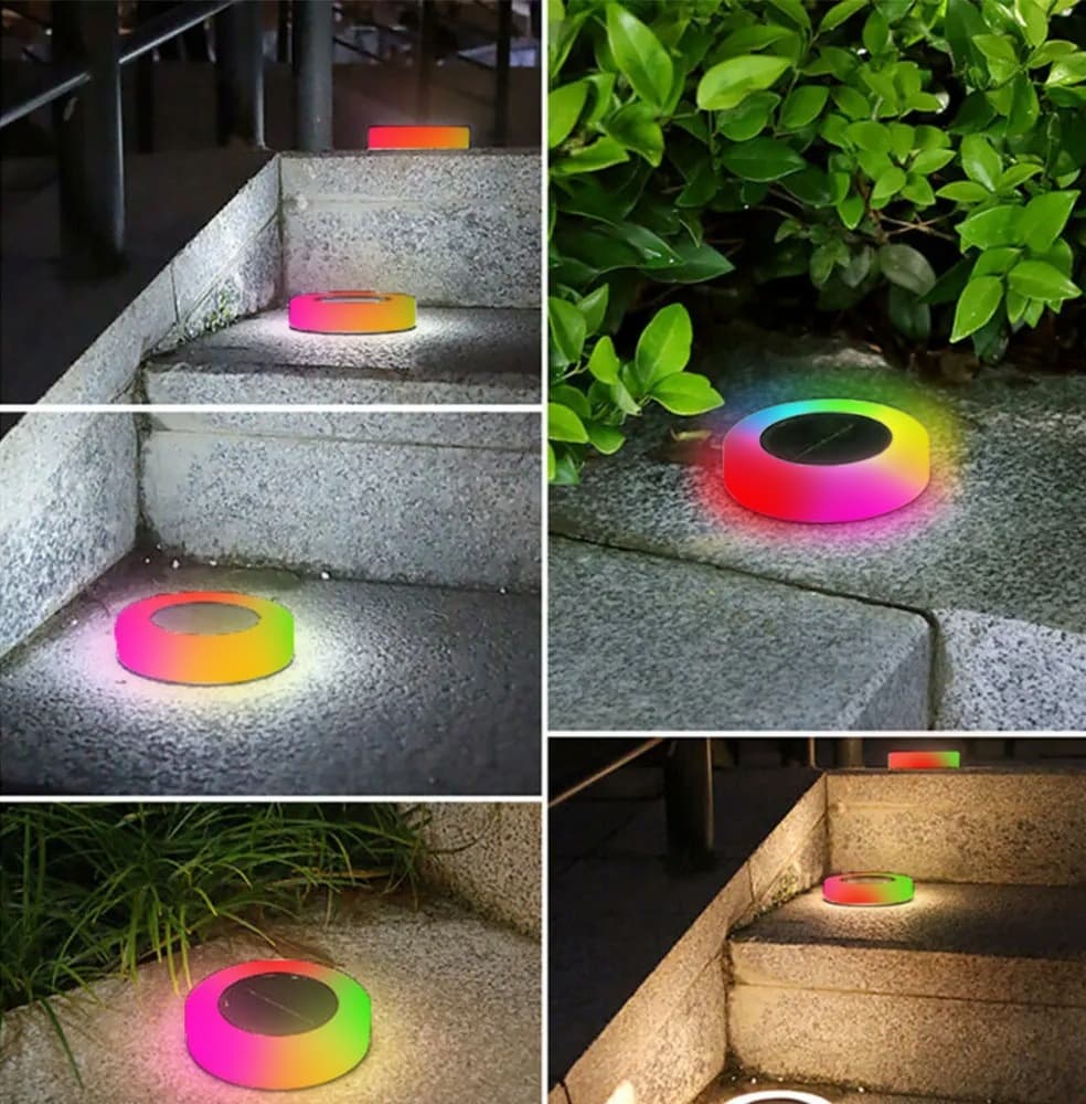 Lampa solarna Stożkowa RGB zmieniająca kolor