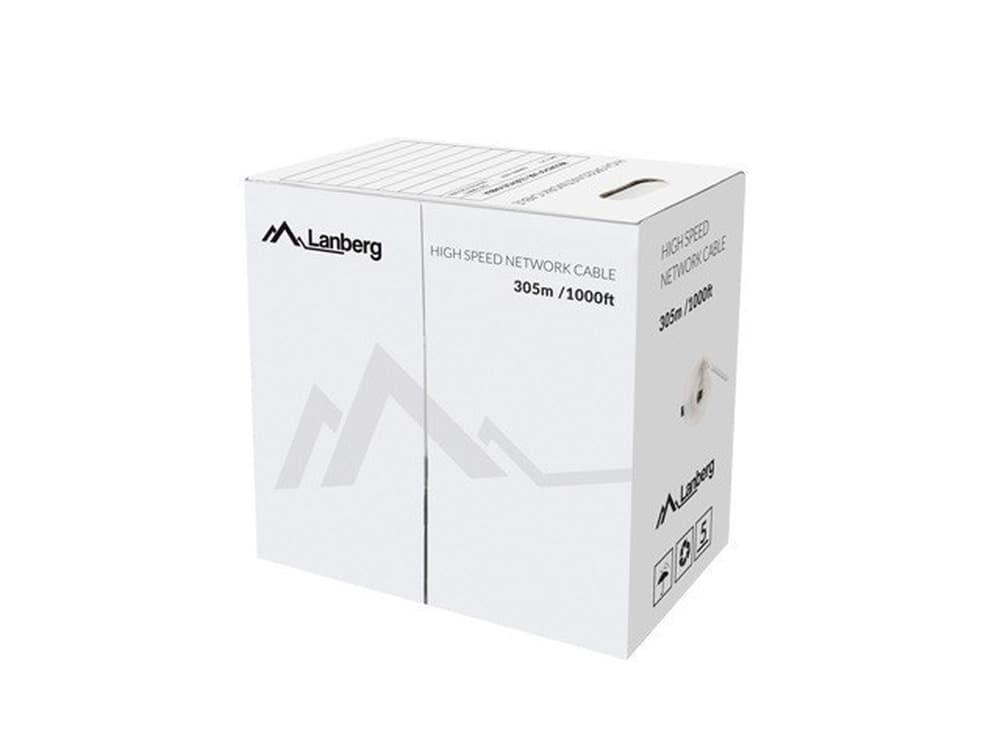 Lanberg kabel sieciowy 305 m Cat5e U/UTP żółty