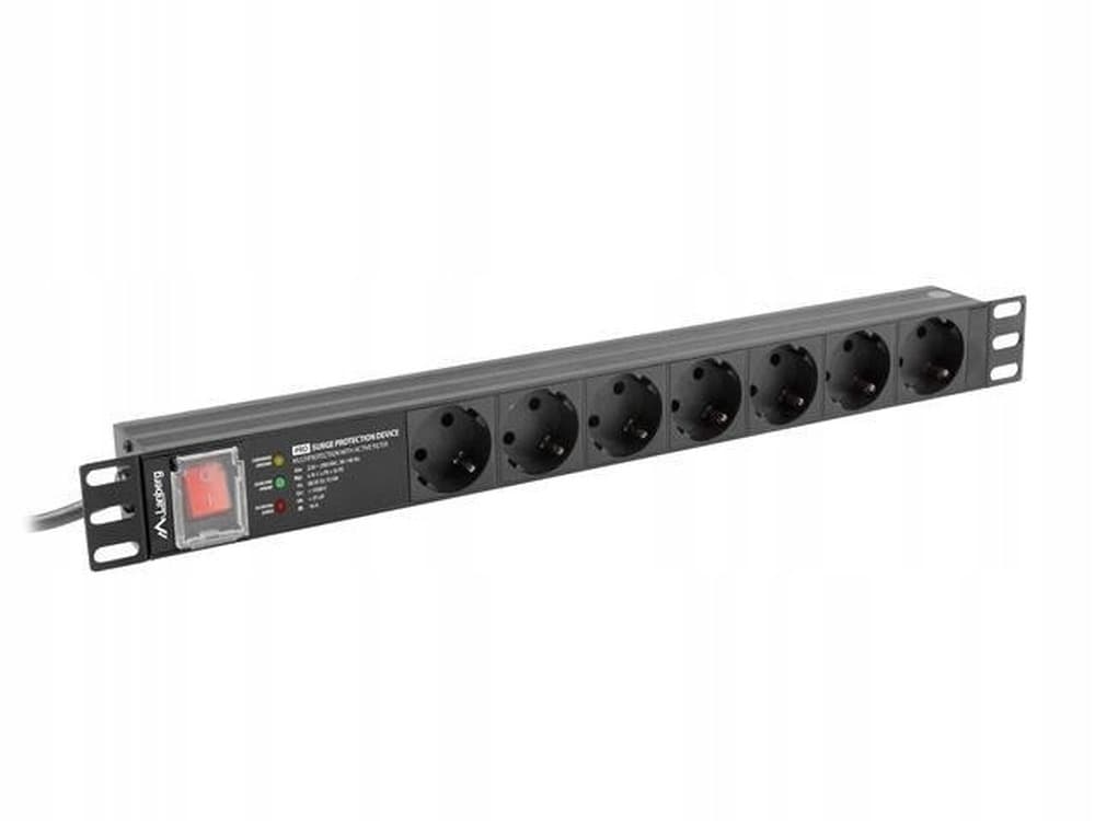 Lanberg Listwa Zasilająca Rack PDU Pro 7 gniazd 2m