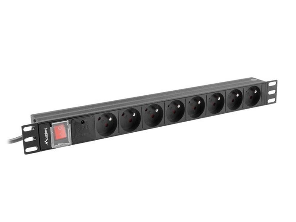 Lanberg Profesjonalna Listwa Zasilająca Rack PDU 19" 7x Schuko 2m Czarna