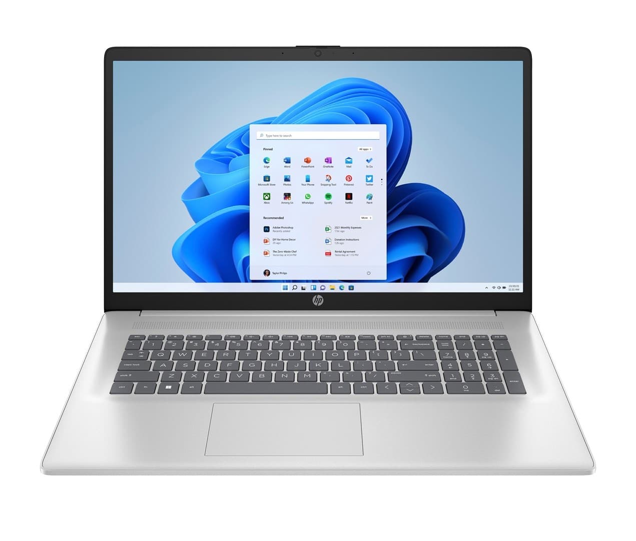 Laptop HP 17,3 cala FHD IPS 16 GB RAM 512 GB SSD Windows 11 srebrny