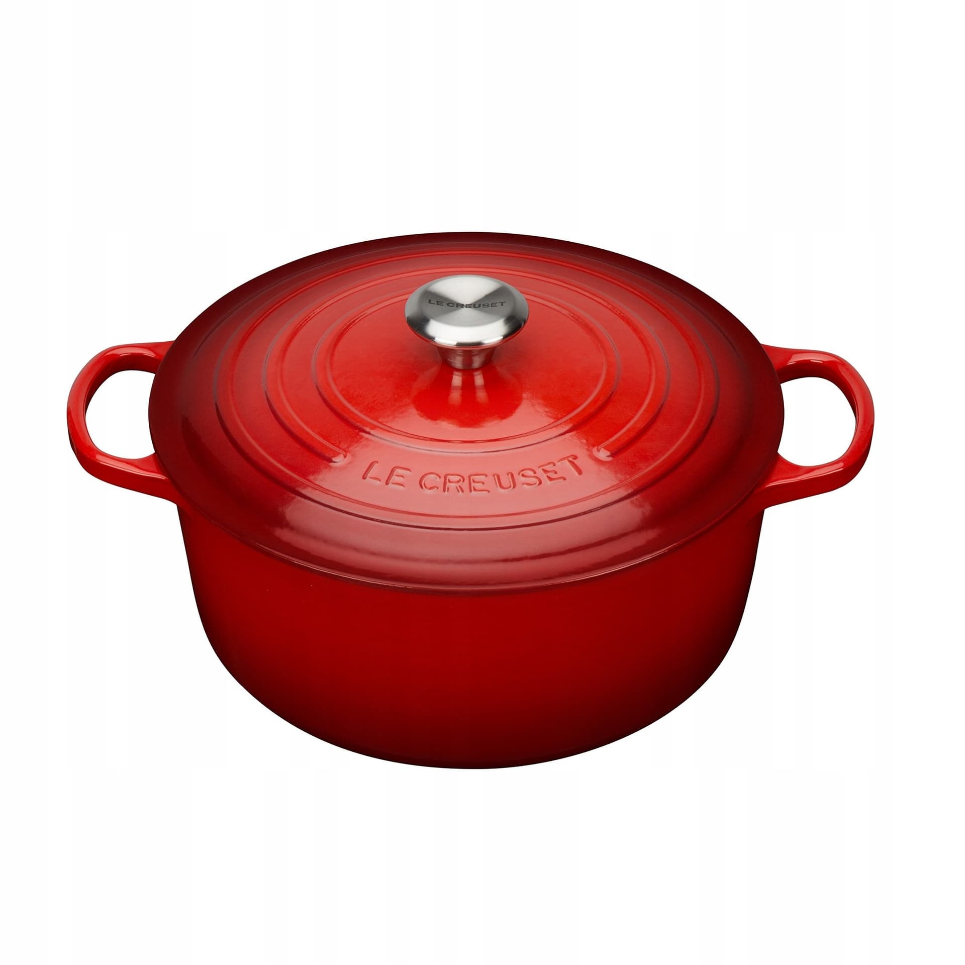 Le Creuset Signature Roaster 24cm czerwony - okrągły piekarnik emaliowany