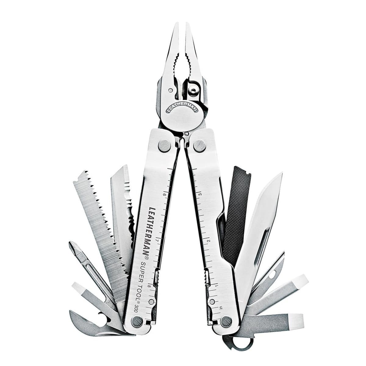 Leatherman Super Tool 300 - Wielofunkcyjne Szczypce Kieszonkowe ze Stali Nierdzewnej (19 Narzędzi)