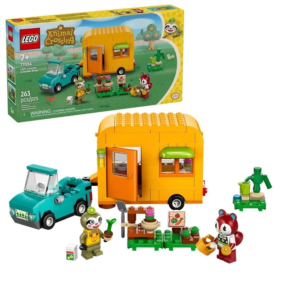 LEGO Animal Crossing Leif i jego karawan oraz sklep ogrodniczy
