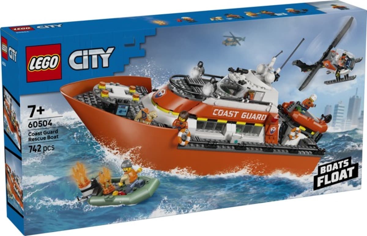 Lego City Łódź ratunkowa i Helikopter Straży przybrzeżnej 60504