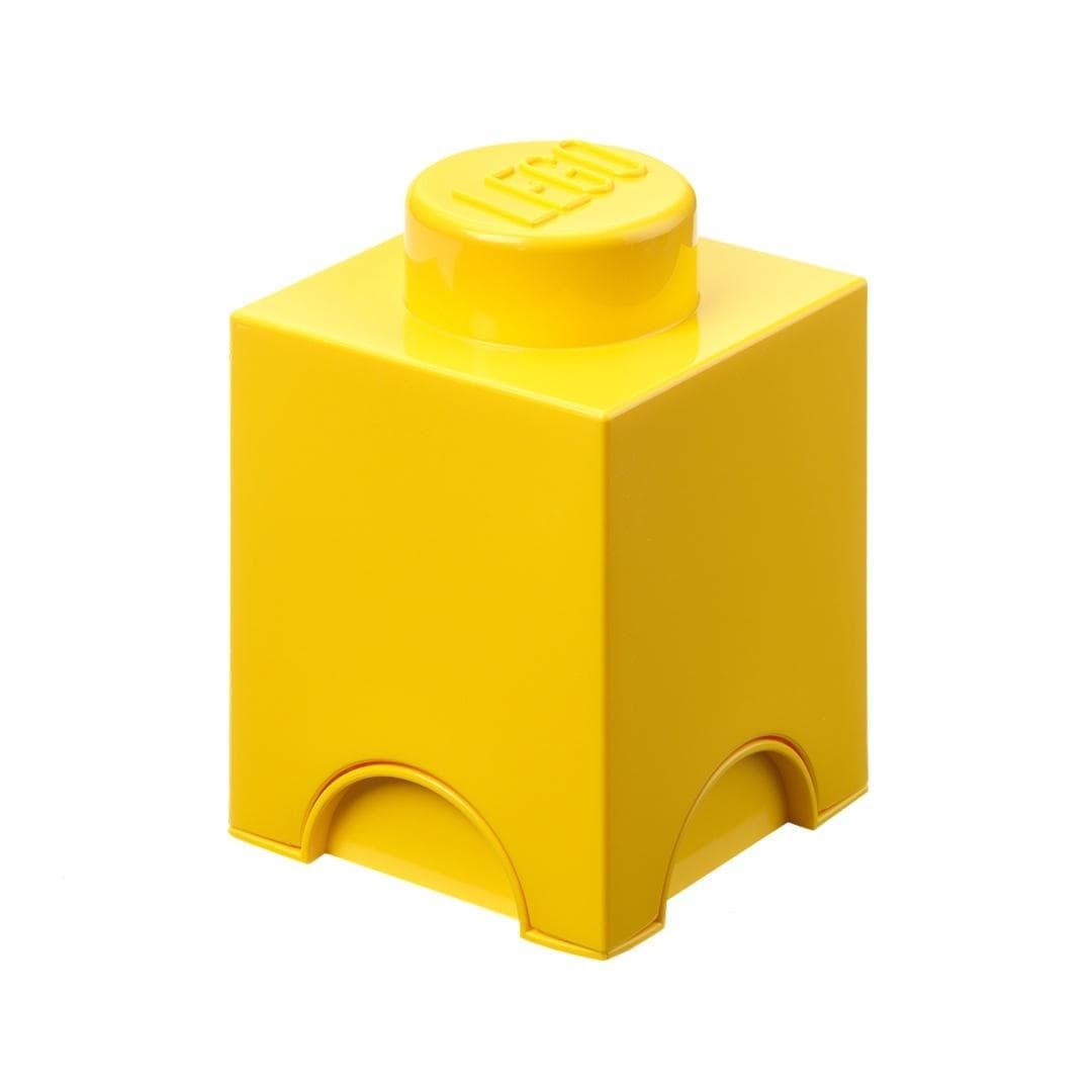 Pojemnik w kształcie klocka LEGO jedynka żółty 1200 ml