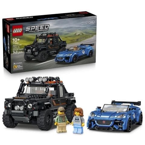 Speed Champions Jaguar Project 7 i Land Rover Defender - zestaw klocków 740 elementów 10+