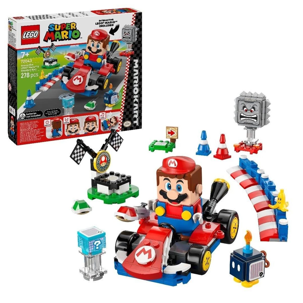 LEGO Super Mario Interaktywna Figurka Mario i Standard Kart 72043 Zestaw Konstrukcyjny