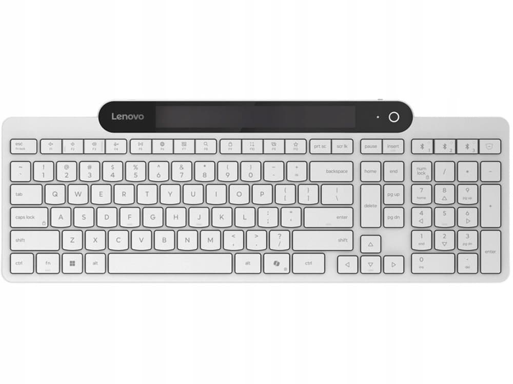Lenovo 800 Klawiatura Bluetooth z Samodzielnym Ładowaniem - US English, Biała