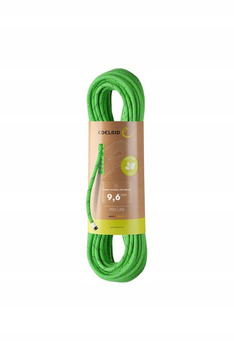 Lina wspinaczkowa Edelrid Tommy Caldwell Eco Dry DT 9,6 mm 70 m - neonowa zieleń