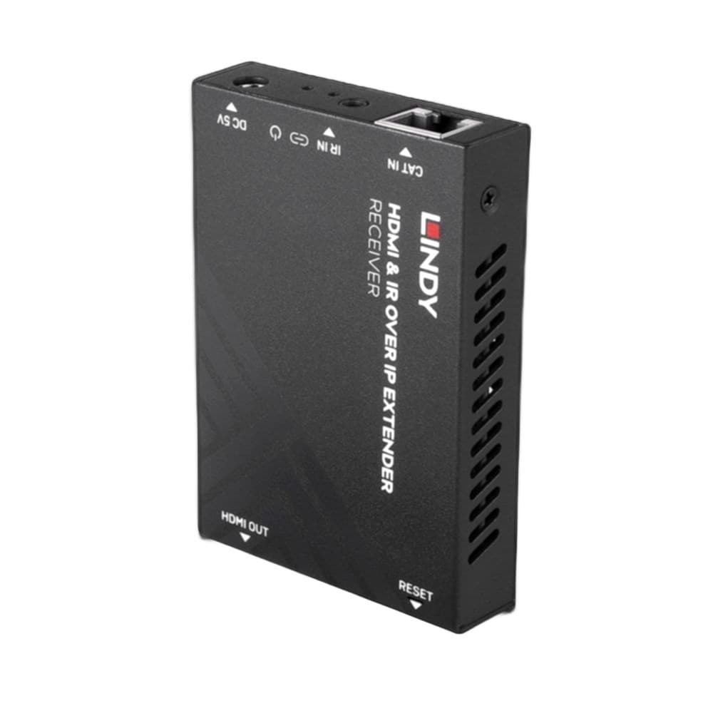 Lindy HDMI i IR Extender przez IP - Odbiornik, 1920 x 1080 px, Amplituner AV, 150 m, przewodowy, HDCP