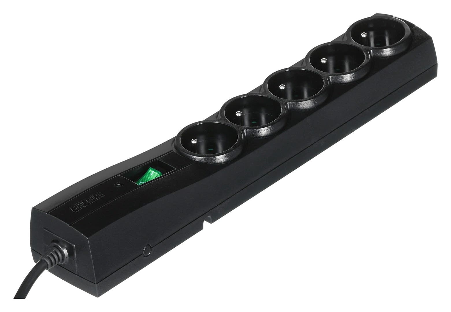 Listwa antyprzepięciowa Ever Classic 3,0 m, 5 gniazd UTE, 10 A, czarna