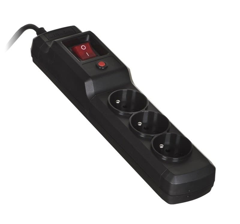 Listwa przeciwprzepięciowa Activejet COMBO 3 gniazda 5 m czarna