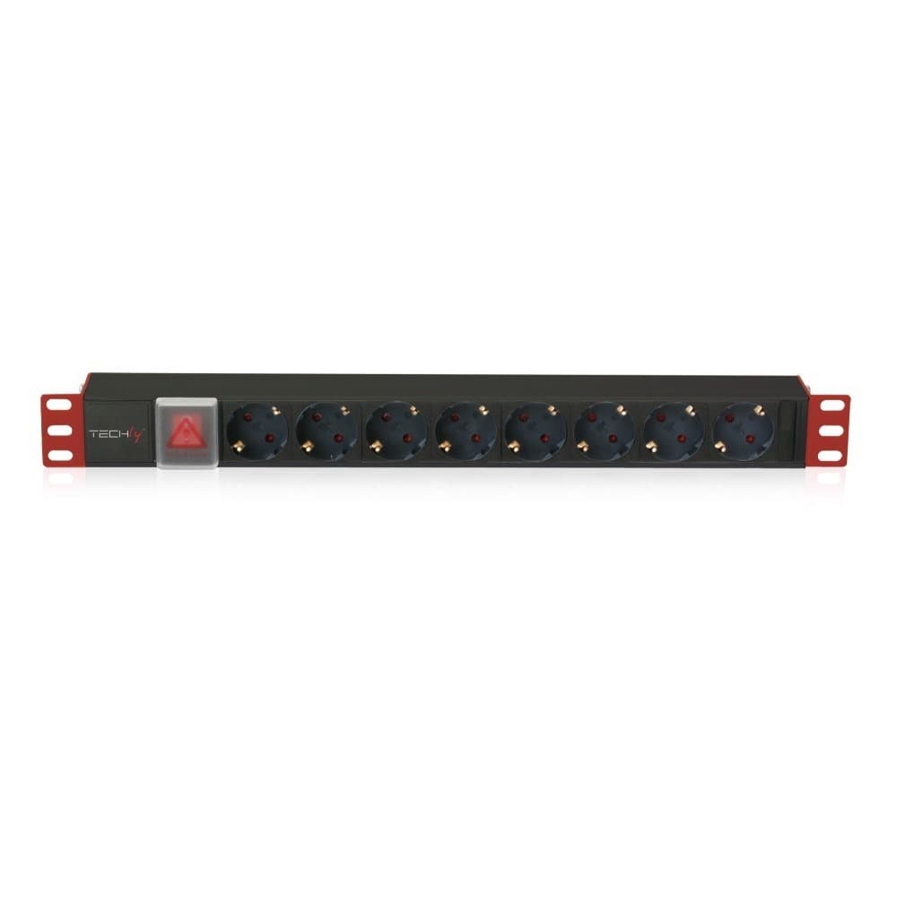 Listwa zasilająca Rack 19 cali 1U 250V/16A 8 gniazd SC