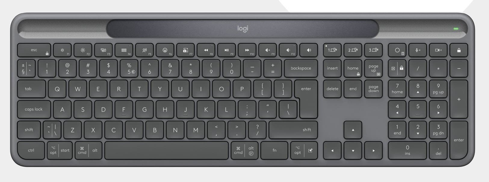 Logitech Signature Slim Solar+ K980 klawiatura bezprzewodowa QWERTZ (niemiecki) grafitowa