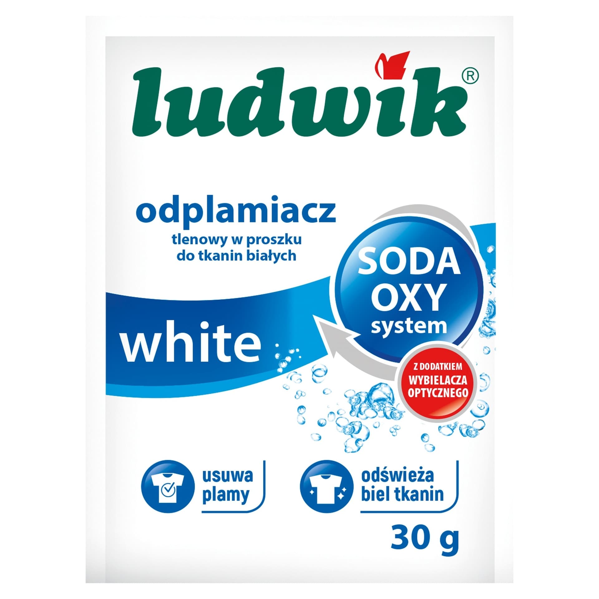 Ludwik odplamiacz tlenowy do białych tkanin 30 g