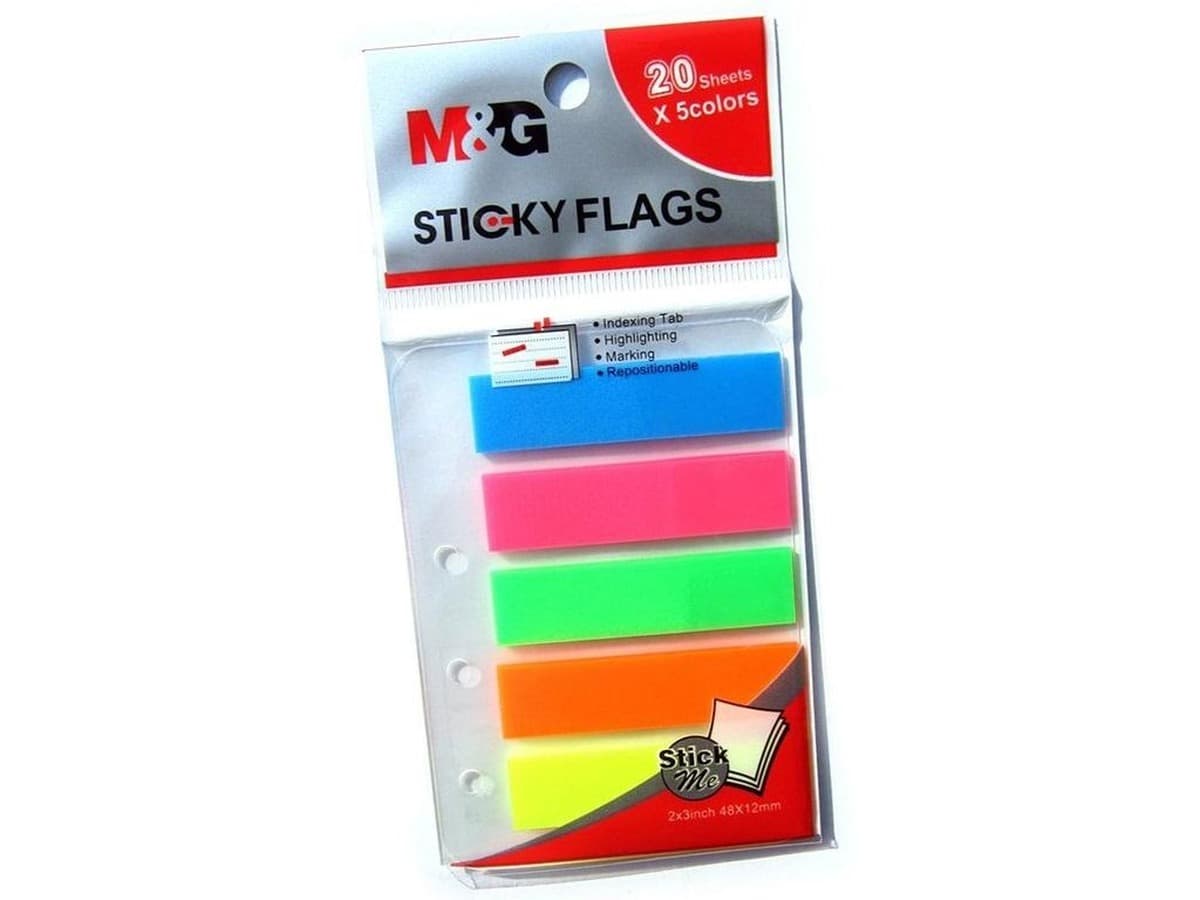 M&G Zakładki indeksujące 5 kolorów fluorescencyjnych