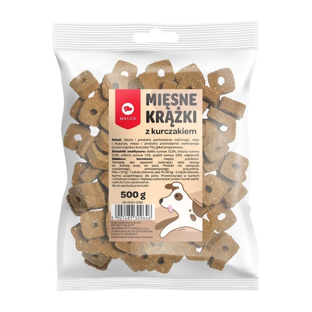 Maced Mięsne Krążki z kurczakiem - przysmak dla psa - 500 g