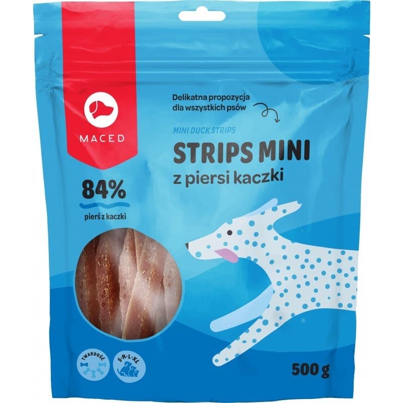 Maced Mini Strips z piersi kaczki - przysmak dla psa - 500 g