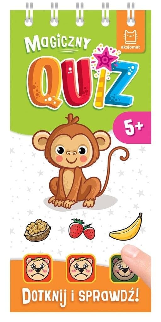 Magiczny quiz z małpką. Quiz dla dzieci do nauki i zabawy