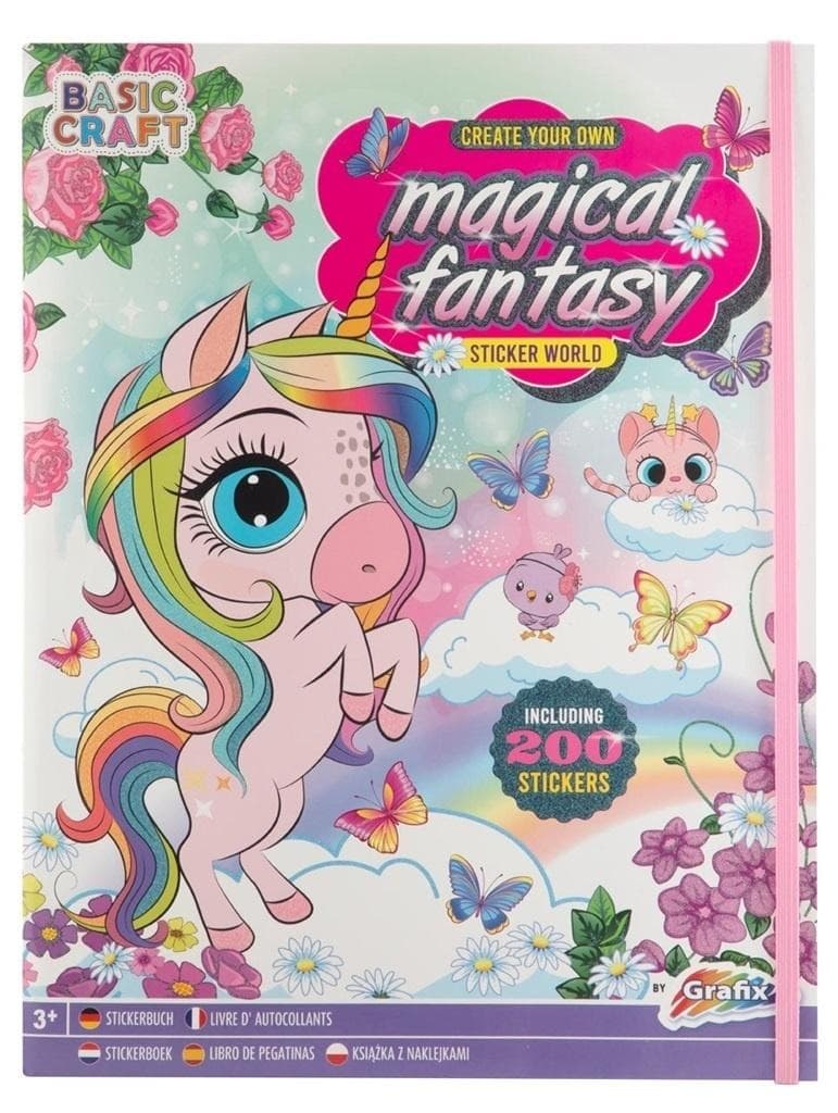 Magiczny Świat Naklejek Książka z 200 Naklejkami
