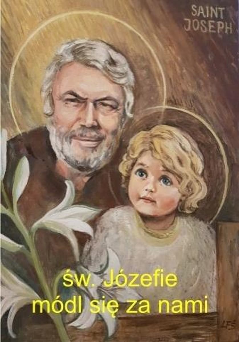 Magnes na lodówkę ze Świętym Józefem 52x80 mm