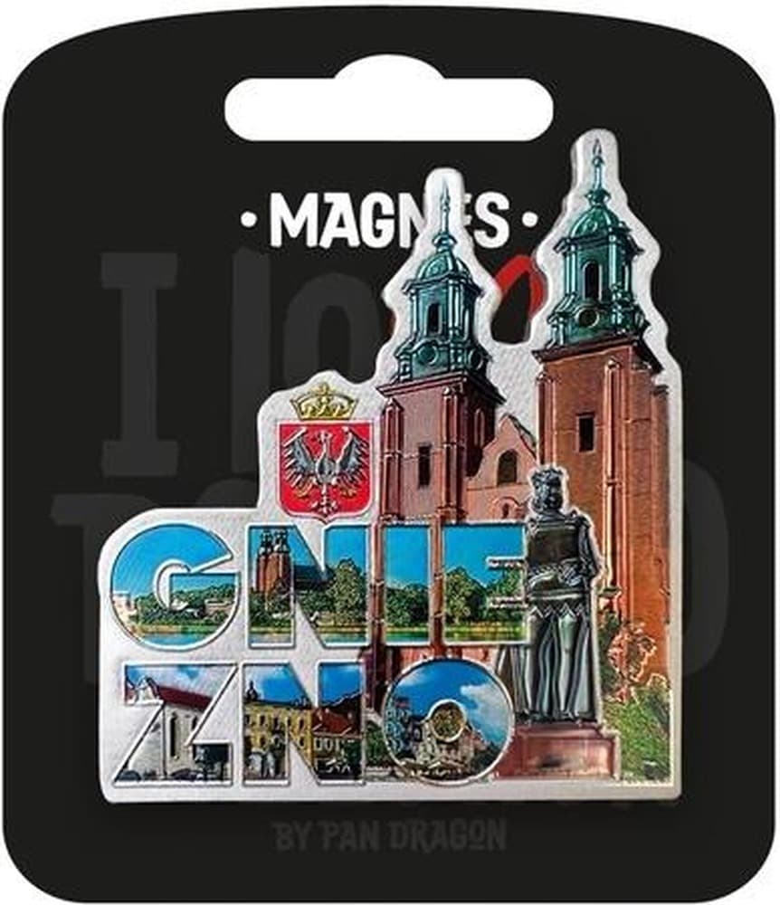 Magnes pamiątkowy Polska Gniezno I love Poland