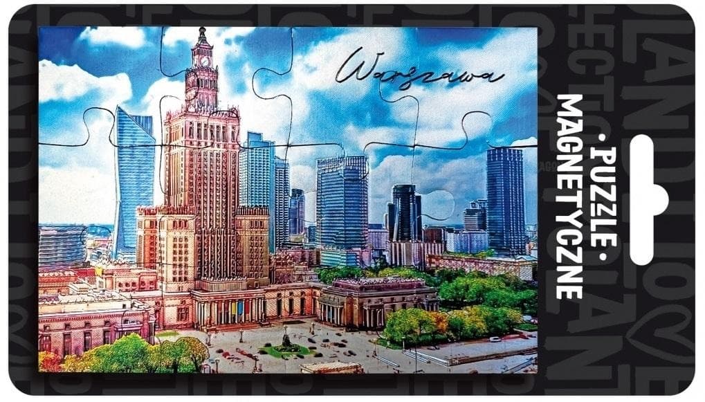 Magnes puzzle z motywem Warszawy