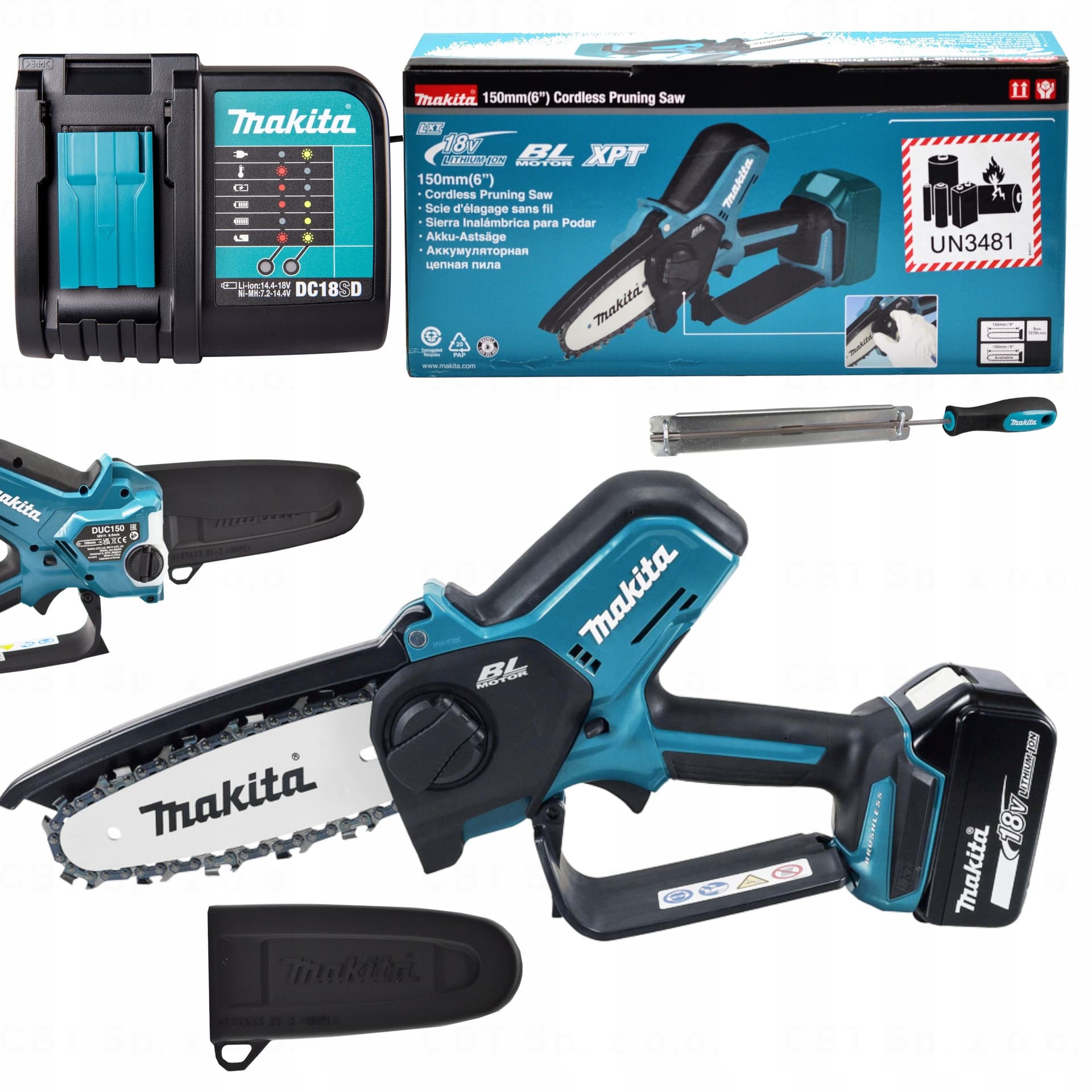 MAKITA Piła Łańcuchowa 18V DUC150SF01, 15cm, 1x3.0Ah